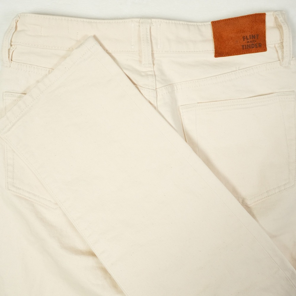 Flint and Tinder Straight Fit Cream Cotton Spandex Mens Jeans 28x32‎